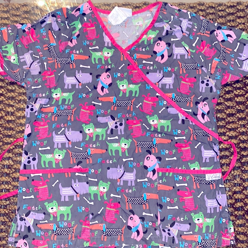 Dogs Scrub Top